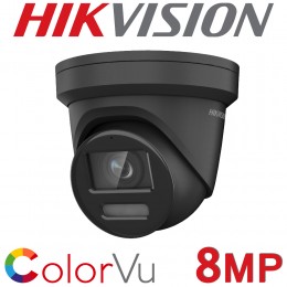 Hikvision DS-2CD2387G2-LU(C) Black 8MP 4K ColorVu AcuSense IP PoE Turret Camera