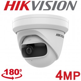 Hikvision DS-2CD2345G0P-I 1.68mm Indoor 4MP 180° Ultra Wide Angle 10M IR IP POE Turret Network CCTV Camera