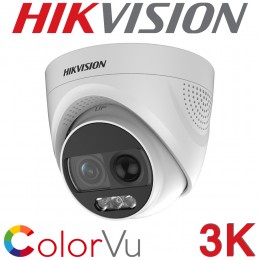 Hikvision DS-2CE72KF3T-PIRXO 2.8mm 3K ColorVu PIR Siren Turret Camera