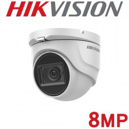 Hikvision DS-2CE76U1T-ITMF 2.8mm 8MP 4K IP67 30M IR Coax Analog Mini Turret CCTV Outdoor Camera