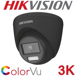 Hikvision DS-2CE72KF0T-FS/Black 2.8mm 3K ColorVu 40M White Light Audio Mic TVI/AHD/CVI/CVBS Outdoor/Indoor Turret camera