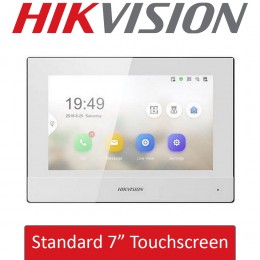 Hikvision DS-KH6320-WTE1-W White IP PoE Video Intercom Indoor Station Screen 7