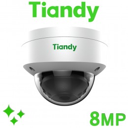 Tiandy TC-C38KS I3/E/Y/M/H/2.8mm/V4.0 8MP 4K Starlight 30M IR Turbo AI Built-in Mic Human/Vehicle Classification Turret IP POE Camera