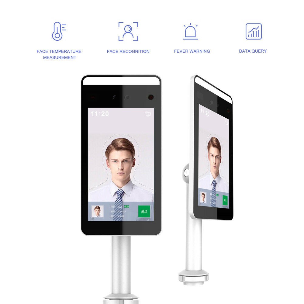 ERTECH Fever Detection Face Recognition Temperature Scanning IP System Access Terminal