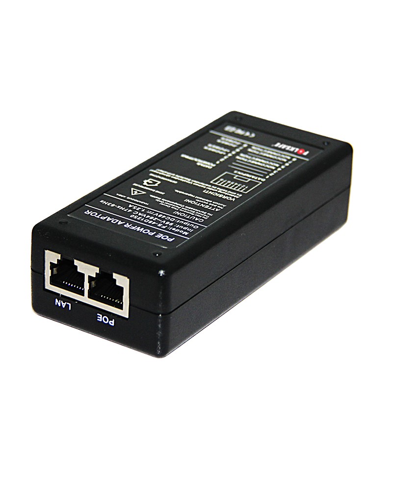Folksafe FS-48D1250 POE Injector Power Supply Adapter 60W AC100V-240V DC-48V/1.25A 10M/100MBPS
