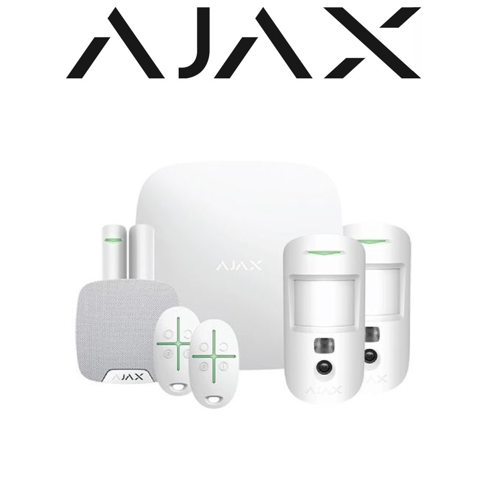AJAX Hub 2 Wireless Alarm Apartment Kit 2 Motioncams White 23324.51.WH1
