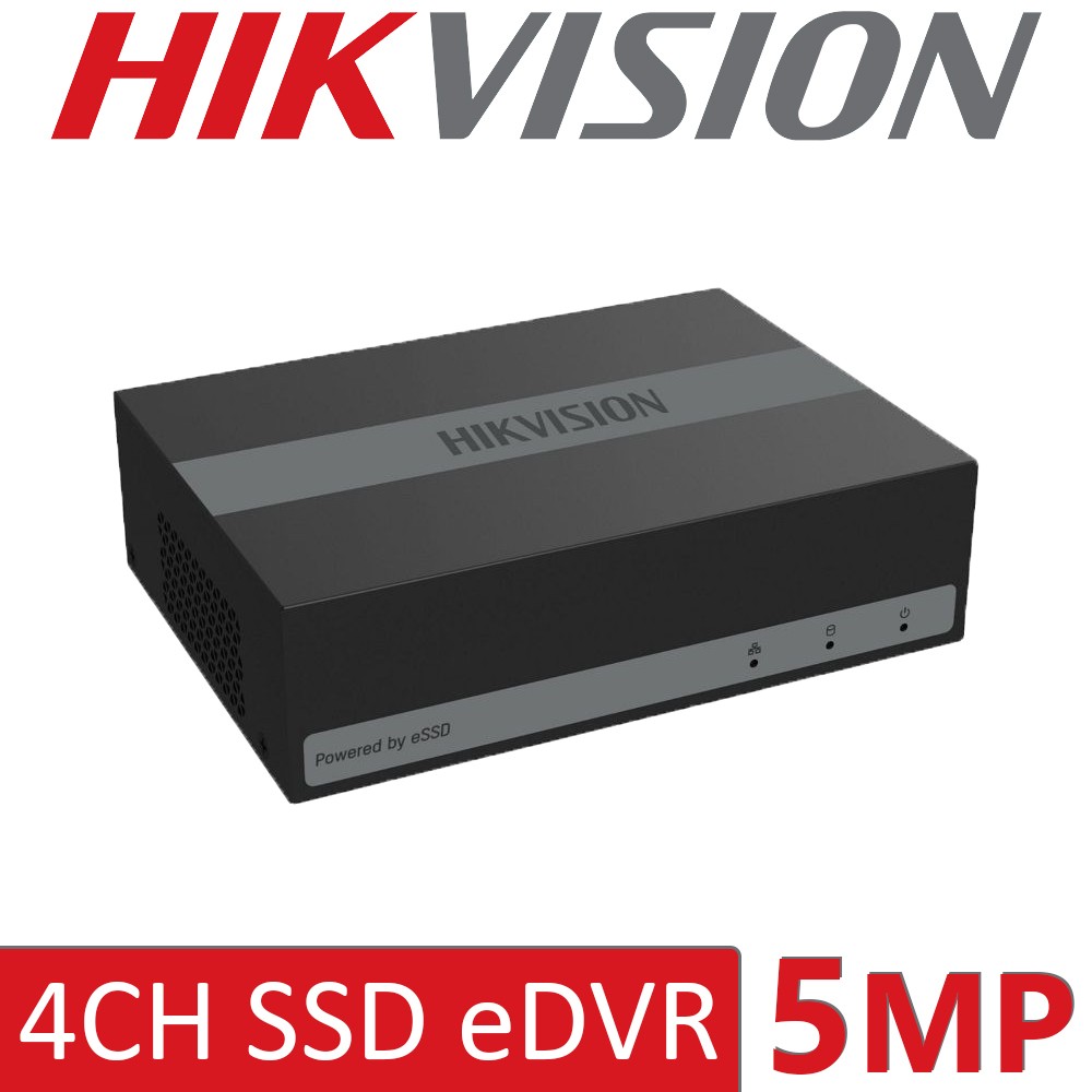 Hikvision iDS-E04HUHI-B 4-ch 5MP Energy Efficient 1U H.265 1TB eSSD AcuSense eDVR