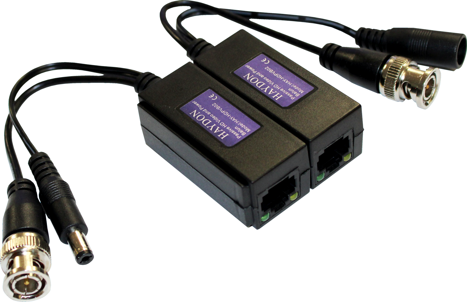HAY-HDPVB02 Single Channel Video Balun HD Video & Power Transmitter & Receiver