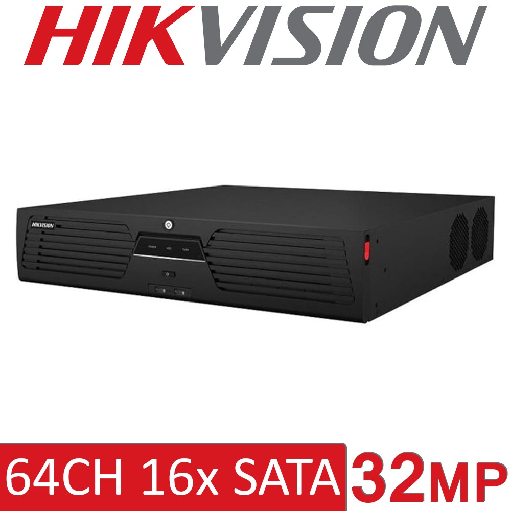 Hikvision DS-9664NI-M16 8K 32MP 64 Channel 16 Sata HDD NVR Network Video Recorder 