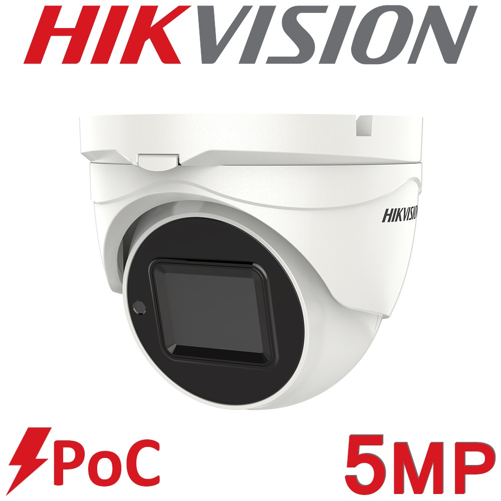 Hikvision DS-2CE79H0T-IT3ZE(C) 2.7-13.5mm 5MP PoC 40M IR Motorised Varifocal Zoom Turret Camera