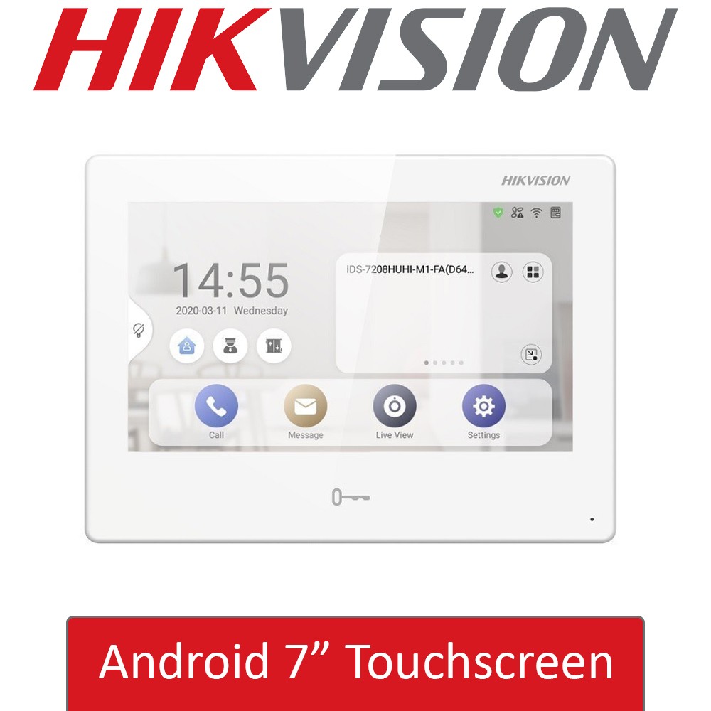 Hikvision DS-KH9310-WTE1(B) 7" Video Intercom Android Indoor Station Monitor Screen