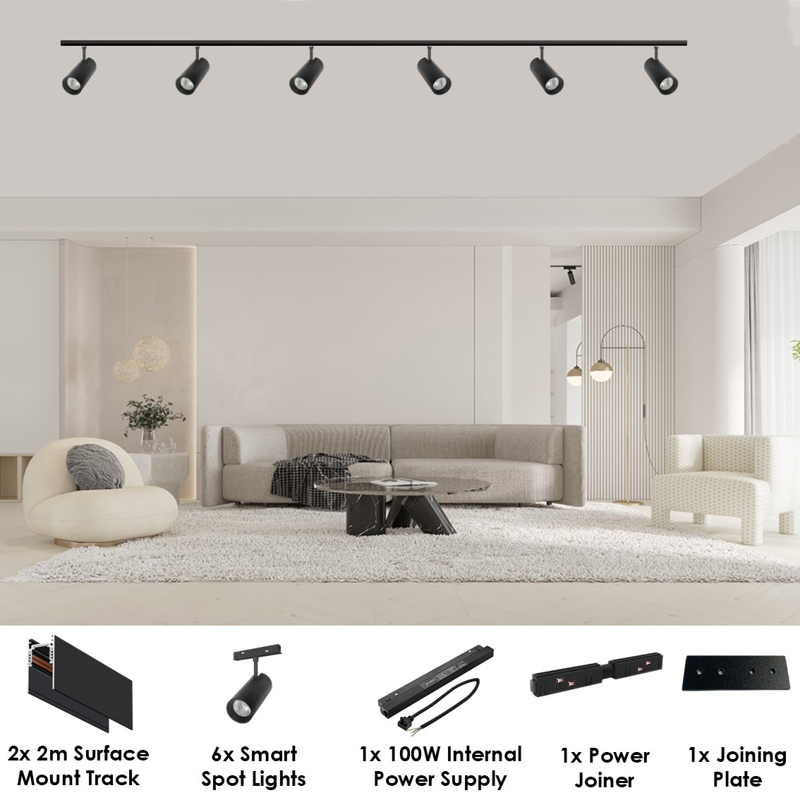 Opulenza Surface Mount Magnetic Track Smart Kit - Spot Light System