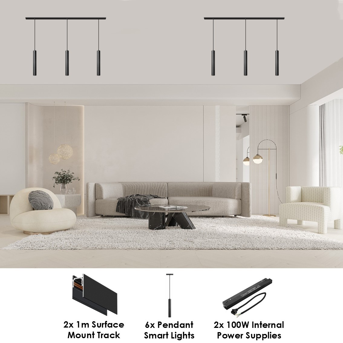 Opulenza Surface Mount Magnetic Track Smart Kit - Pendant Light System