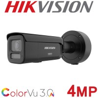 Hikvision DS-2CD2647G3-LIZS2UY/SL 4MP ColorVu 3.0 Two Way Audio 2.8mm - 12mm Motorised Varifocal Bullet CCTV Camera Black