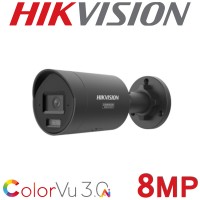 Hikvision DS-2CD2087G3-LI2UY/SL 8MP 4K ColorVu 3.0 Two Way Audio 2.8mm Fixed Mini Bullet CCTV Camera Black
