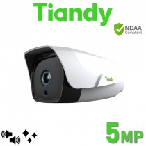 Tiandy TC-C35BQ 5MP Mic Speaker Super Starlight H.265 IR Low Light WDR 140dB POE VCA Smart Bullet IP Camera