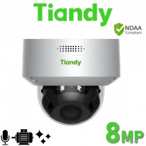 Tiandy TC-C38MS PoE 8MP 4K Starlight 2.8-12MM Motorized 50M IR Dome IP Surveillance Camera