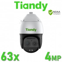 Tiandy TC-H348M 63X/IL/E++/A 4MP 63× Super Starlight Laser 500M IR Auto-Tracking Early Warning (AEW) AI PTZ CCTV Camera
