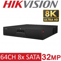 Hikvision DS-9664NI-M8 8K 32MP 64 Channel 8 Sata HDD NVR Network Video Recorder 