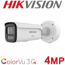 Hikvision DS-2CD2647G3-LIZS2UY/SL 4MP ColorVu 3.0 Two Way Audio 2.8mm - 12mm Motorised Varifocal Bullet CCTV Camera White