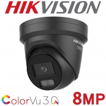 Hikvision DS-2CD2387G3-LI2UY 8MP 4K ColorVu 3.0 Dual Microphone 2.8mm Fixed Turret CCTV Camera Black