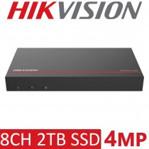 Hikvision DS-E08NI-Q1/8P 4MP 8CH NVR SSD 2TB Low Power Network Video Recorder
