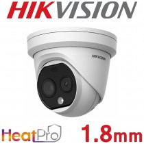 Hikvision DS-2TD1217-2/QA 1.8mm Thermal & Optical Bi-Spectrum HeatPro Network Turret Camera