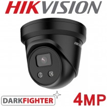 Hikvision DS-2CD2346G2-IU/B(C) 4MP 2K AcuSense IP67 30M IR IP PoE Microphone Turret Network CCTV Camera Black 2.8mm