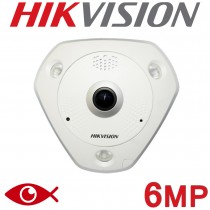 Hikvision DS-2CD6365G0-IS 6MP 1.27MM 15M IR Mic & Speaker DeepinView Network Fisheye Camera