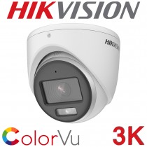 Hikvision DS-2CE70KF0T-MFS 2.8mm 3K ColorVu 20M White Light Audio Mic Outdoor Indoor Turret camera