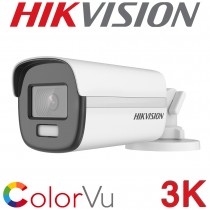 Hikvision DS-2CE12KF0T-FS 3.6mm 3K ColorVu 40M White Light Audio Mic TVI/AHD/CVI/CVBS Outdoor/Indoor Bullet camera