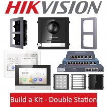 Hikvision IP PoE Video Intercom System Build a Kit - Double Bracket Module Intercom Setup DS-KD8003-IME1