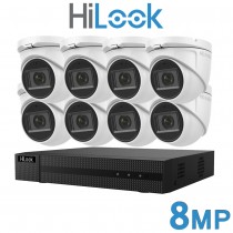 Hikvision HiLook 4CH / 8CH DVR CCTV System 8MP Turret Camera Kit DVR-204U-M1 DVR-208U-M1 THC-T180-M