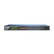 Hikvsion DS-3E0326P-E 24 Ports 100Mbps Unmanaged PoE Switch IEEE 802.3AF/802.3AT  370W RJ-45 2x 1000M Combo Port