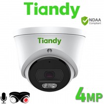 Tiandy TC-C34XS I3W/E/Y/M/2.8mm/V4.2 4MP Color Maker 24/7 Colour Built-in Mic Turret IP PoE Camera