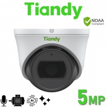 Tiandy TC-C35SS I3/A/E/Y/M/S/H/2.7-13.5mm/V4.0 5MP 2K HD Starlight Motorized 50M IR Built-in Mic Human/Vehicle Classification Dome Network Surveillance Camera