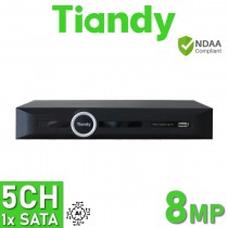 Tiandy TC-R3105 I/B/P4/K/V3 5 Channel 8MP 4K HDMI/VGA Onvif H.265 POE Network Video Recorder NVR