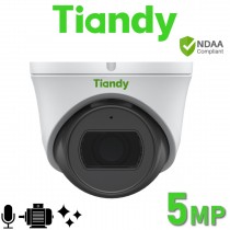 Tiandy TC-C35SS I5/A/E/Y/M/H/2.7-13.5mm PoE 5MP 2K HD Starlight 2.7-13.5mm Motorized 50M IR Built-in Mic Dome Network Surveillance Camera