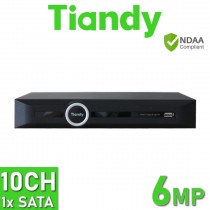 Tiandy TC-R3110 I/B/P8/V3.0 10 Channel 8CH PoE 6MP 4K HDMI/VGA Onvif H.265 Network Video Recorder NVR