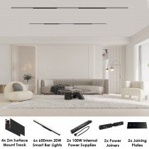 Opulenza Surface Mount Magnetic Track Smart Kit - Diffused Bar Light System