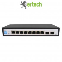 Ertech AI2082G 2-port Gigabit uplink 8-port AI Network PoE switch