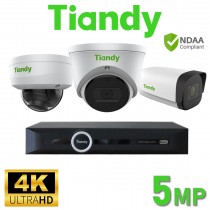 Tiandy 8CH Kit 8MP 4K NVR 5MP Starlight Turret Dome Bullet Camera