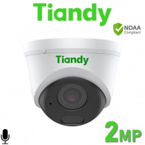 Tiandy TC-C32HN I3/E/Y/C/SD/2.8mm/V4.1 PoE 2MP 1080P 30M IR WDR H.265 Built-in Mic IP Turret Dome Camera Lite