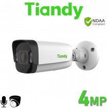 Tiandy TC-C34UP W/E/Y/M/4mm/V4.0 PoE 4MP 30M Warm Lights Built-in Mic Color Maker Bullet IP Camera 4mm