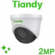 Tiandy TC-C32HS I3/E/Y/C/SD/2.8mm/V4.2 2MP Starlight 30M IR Built-In Mic Turret IP POE Camera