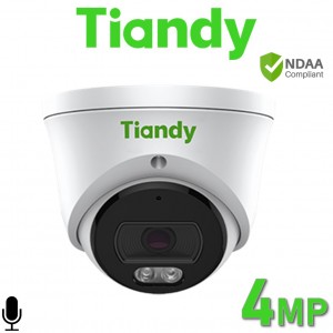 Tiandy TC-C34XN I3/E/Y/2.8mm/V5.0 4MP Turret IP PoE CCTV Camera