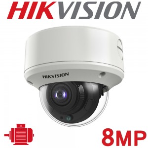 Hikvision DS-2CE59U1T-AVPIT3ZF 2.7-13.5mm 8MP 4K Motorized VF Varifocal Zoom 60M IR TVI Dome Camera