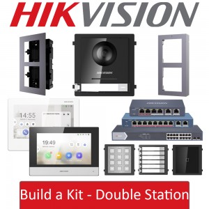 Hikvision IP PoE Video Intercom System Build a Kit - Double Bracket Module Intercom Setup DS-KD8003-IME1