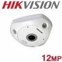 Hikvision DS-2CD63C5G0-IS 12MP 4K DeepinView Immervision Fisheye 360 IR MIC IP POE Audio Microphone Speaker Security Camera