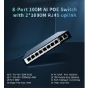 Ertech AI2082G 2-port Gigabit uplink 8-port AI Network PoE switch